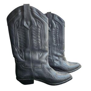 Seychelles Vintage Women's Black Leather Western Cowboy Cowgirl Boots Size 7